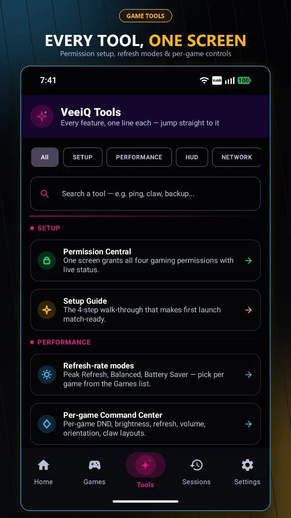 VeeiQ Gaming Hub Screen 3