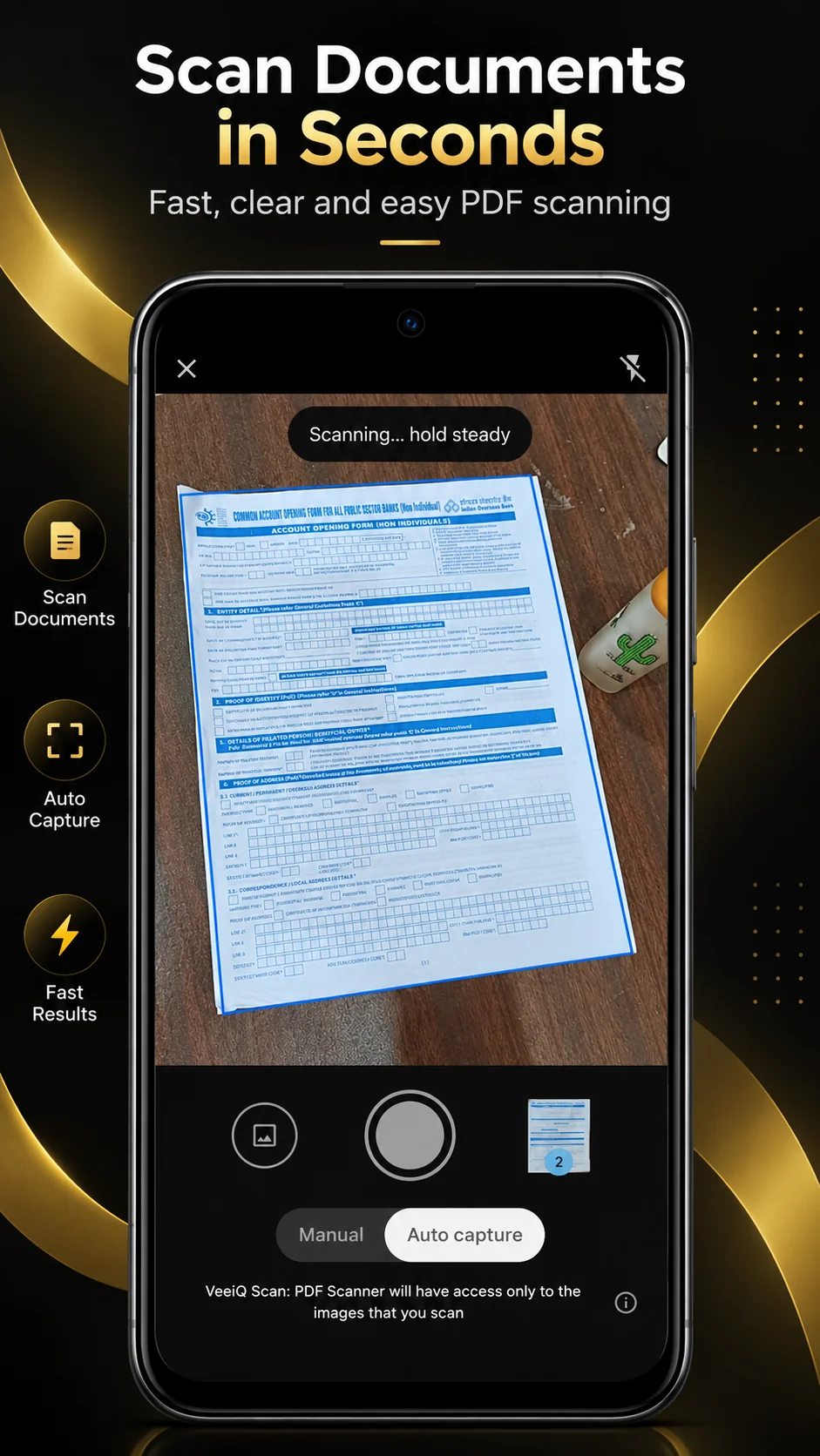VeeiQ PDF Scanner Screen 1