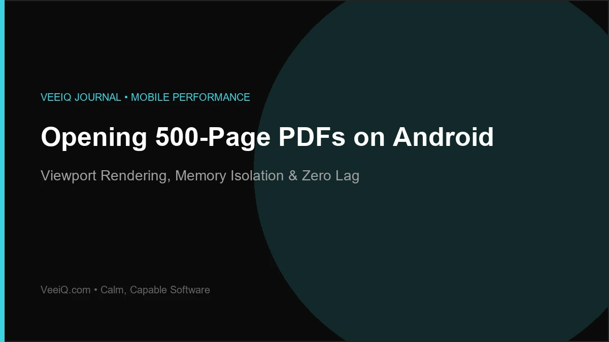 How to Open 500-Page PDF Files on Android Without Lag, Freezing, or Battery Drain